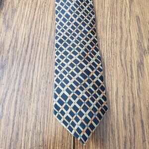 Cocktail Collection Beer As Seen Under The Microscope Gold and Blue Silk Tie